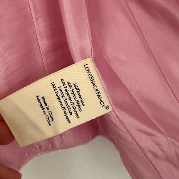 NWT LoveShackFancy Azina Lace Front Tie Shoulder Bustier Top - Ballerina Pink - Picture 14 of 16